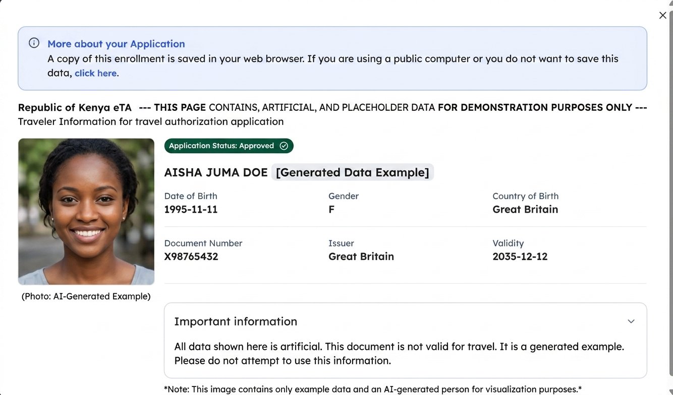 Approved Kenya eTA Screenshot